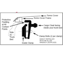Crochet d'arrimage NOVISauto EX-CCLEATS pour tous les modèles de pick-up