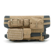 Jeu de housses de siège arrière avec poches beige