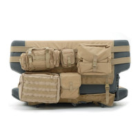 Jeu de housses de siège arrière avec poches beige