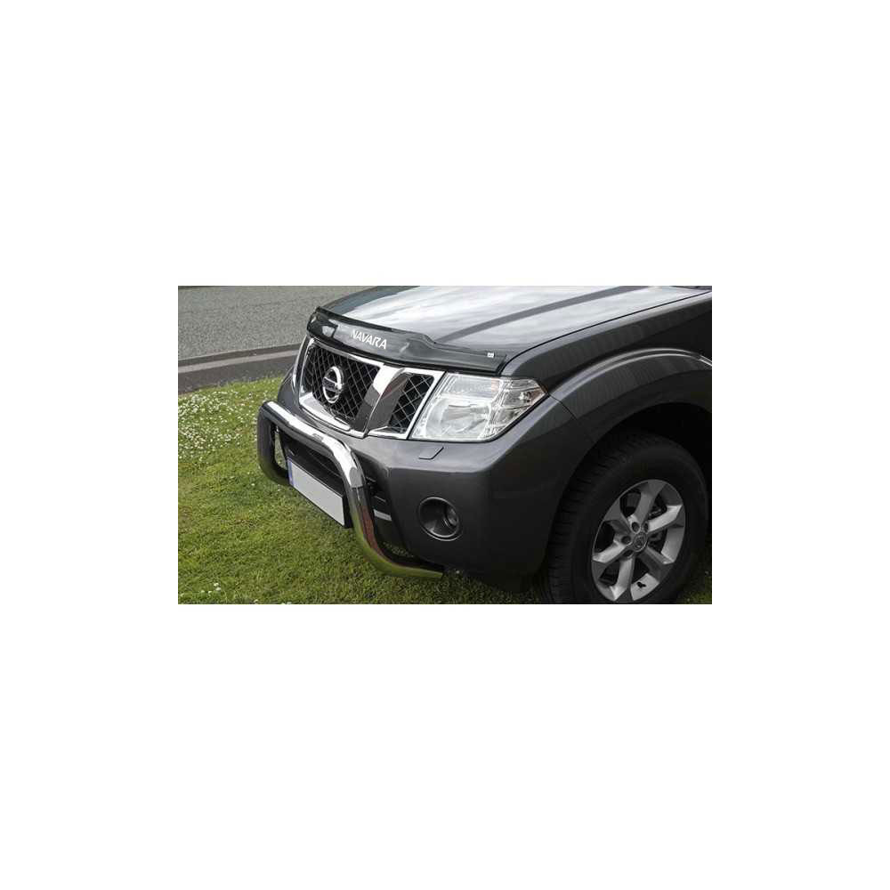 Deflecteur de capot teinté avec logo Nissan Navara D40 2005-2010