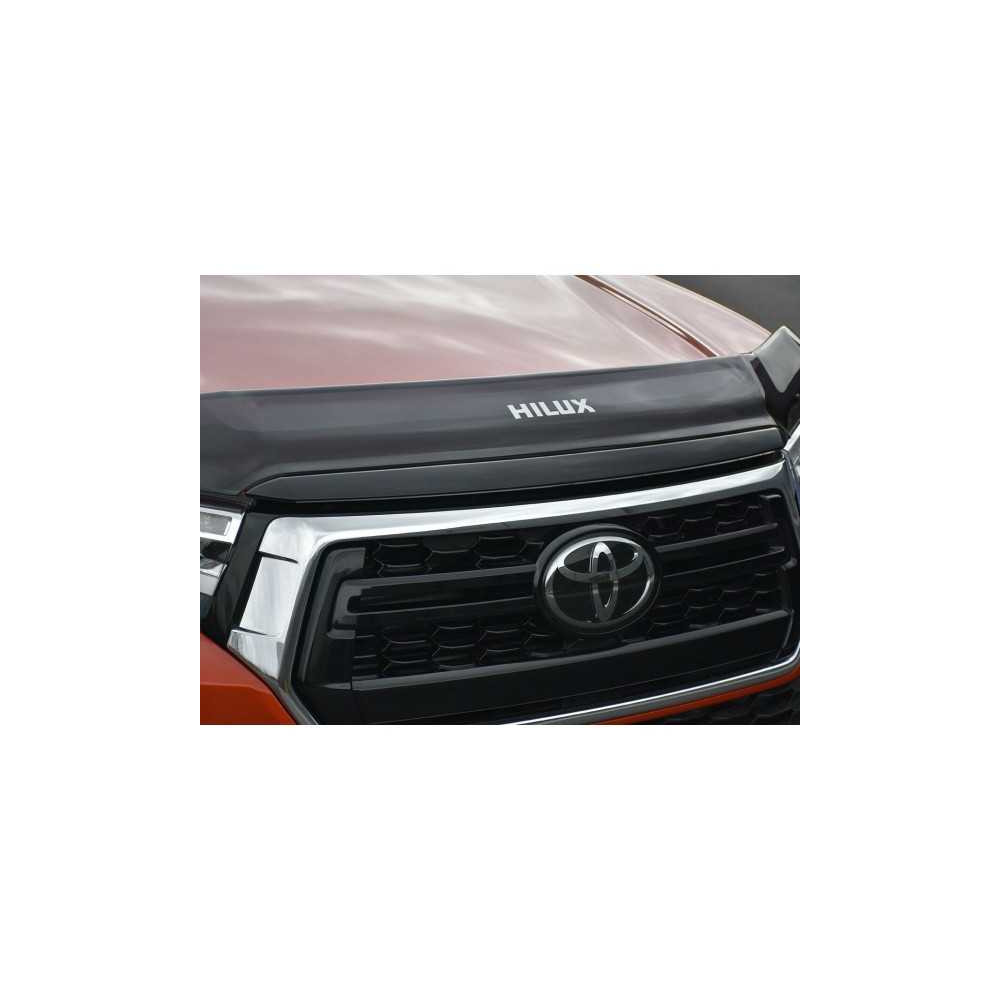 Deflecteur de capot teinté avec logo Toyota Hilux Invincible X 2018+