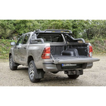 Arceau de sécurité Stealth noir avec panier à bagage Toyota Hilux 2015-