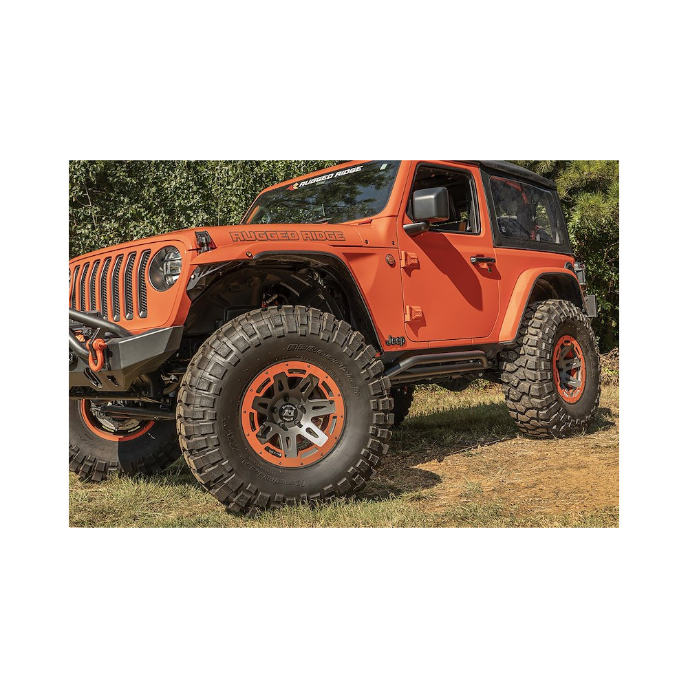 Marche Pieds ovale Rugged Ridge RRC Rocker Guards Wrangler JL 18 - 2 portes