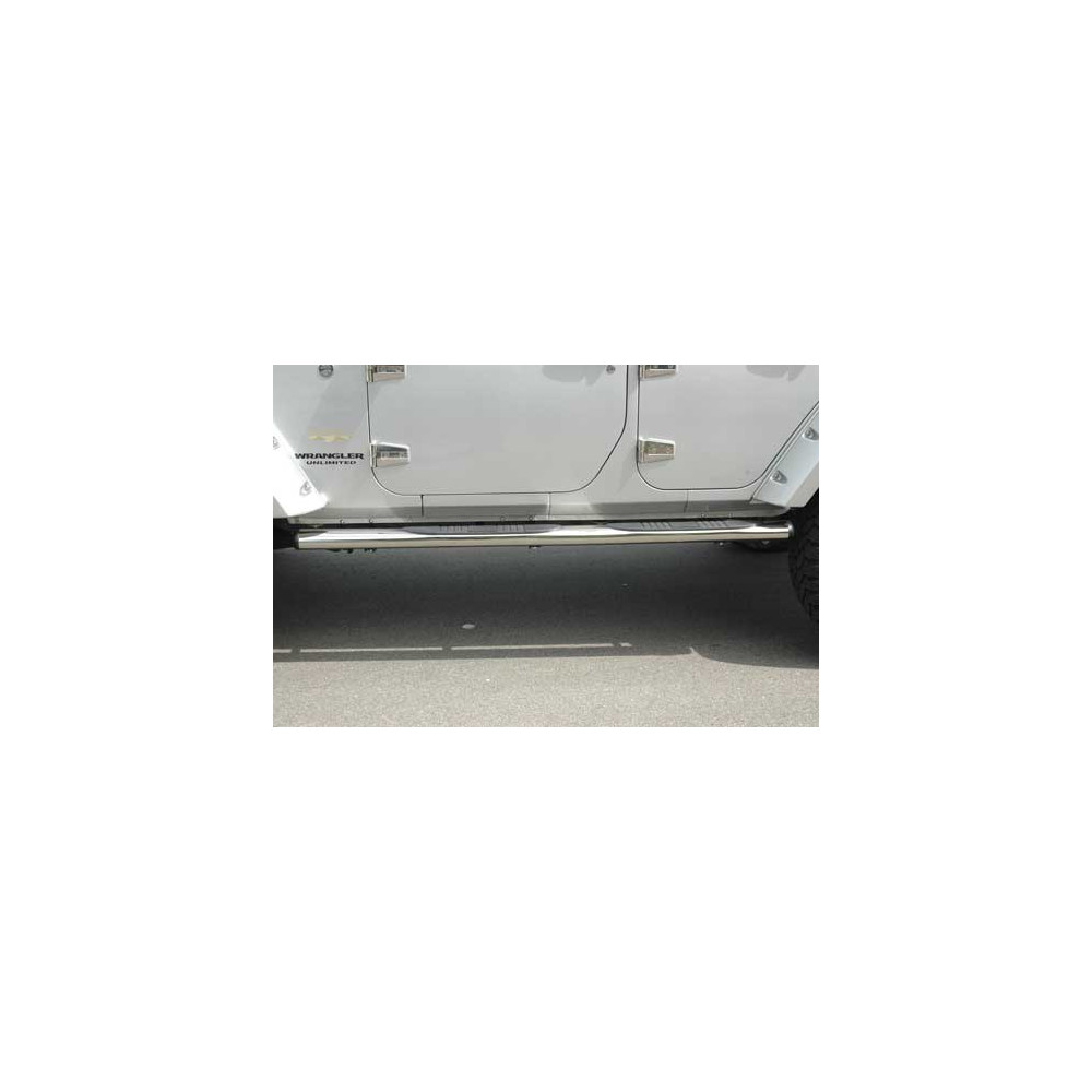 Marche pieds oval acier inox 4 porte avec homologation TÜV Jeep Wrangler JK 07 - 18