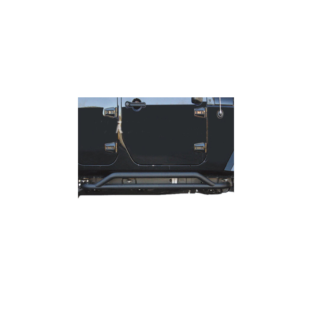 Protection latérale acier noire 4 porte Jeep Wrangler JK 07 - 18