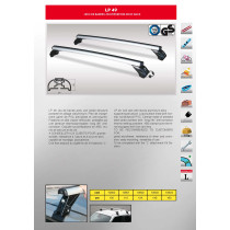 Jeu de 2 barres de toit Aéro en Aluminium pour Toyota Hilux 4 portes 2006+