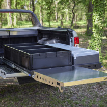 Plan de travail additionel Inox pour tiroirs ROCKALU coulissant Extra Cab / Double Cab