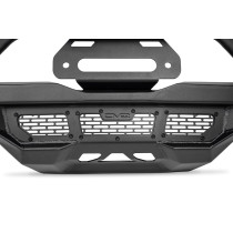 Pare chocs avant acier noir DV8 Offroad avec support treuil pour Jeep Wrangler JK / JL Gladiator JT