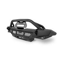 Pare chocs avant acier noir DV8 Offroad avec support treuil pour Jeep Wrangler JK / JL Gladiator JT