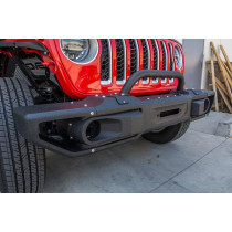Pare chocs avant acier noir DV8 Offroad Modular avec support treuil pour Jeep Wrangler JL Gladiator JT