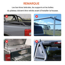 Couvre-benne pliable 3 volets Ford F-150 2015-2024