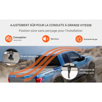 Couvre-benne pliable 3 volets avec LED pour Ford F-150 2015-2024