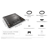 Couvre-benne pliable 3 volets avec LED pour Ford F-150 2015-2024