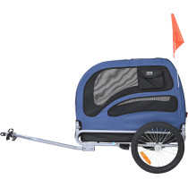 Remorque de Vélo Chien et animaux Pliable 45 Kg Bleu/Noir