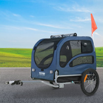Remorque de Vélo Chien et animaux Pliable 45 Kg Bleu/Noir