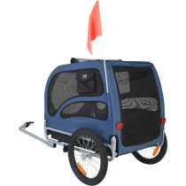 Remorque de Vélo Chien et animaux Pliable 45 Kg Bleu/Noir