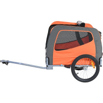 Remorque de Vélo Chien et animaux Pliable 30 Kg Orange/Gris