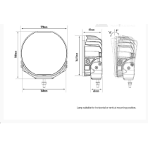 Lampe LED Lazer Lamps Sentinel 7", noire - spot et grand angle