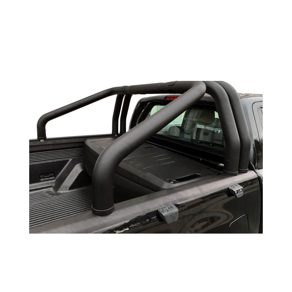 Arceau de benne Double (Roll bar) 76 mm Noir Toyota Hilux 2016-