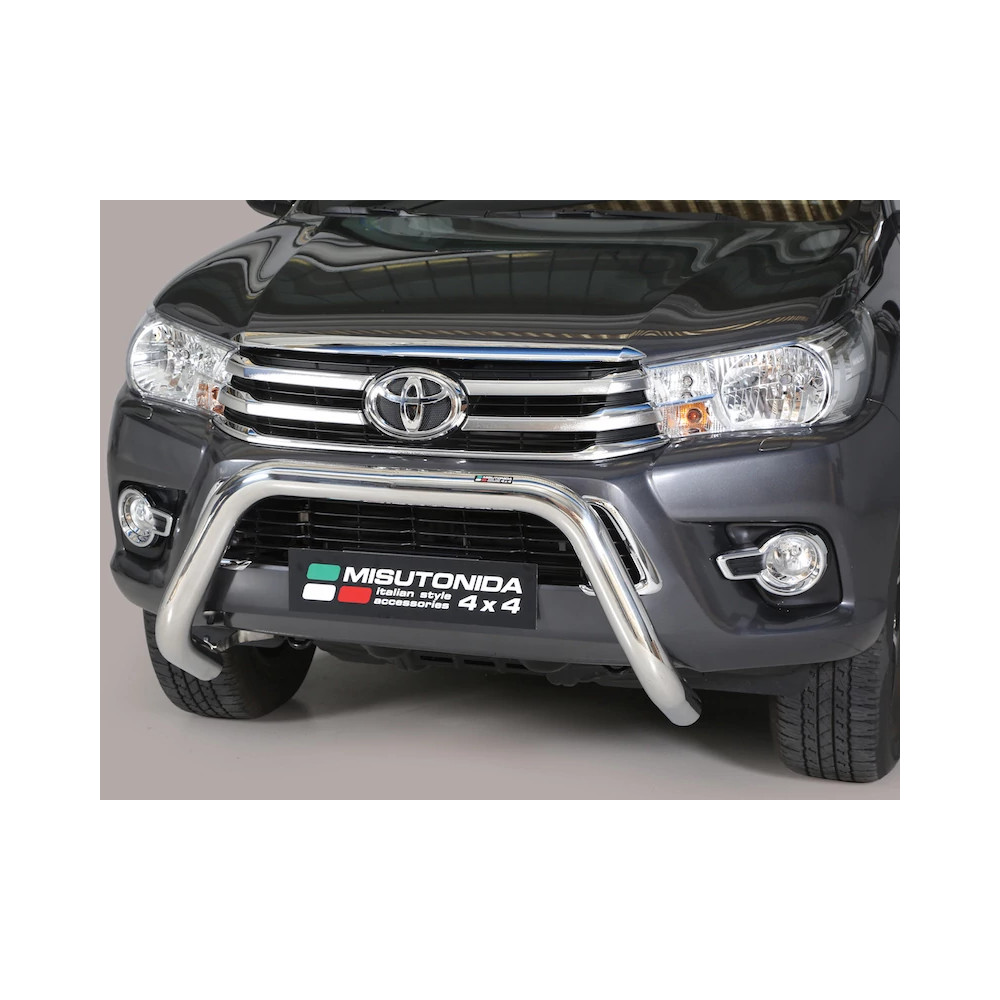 Pare Buffle Homologué Barre avant Misutonida EU, 76mm Toyota Hilux 2020- D/Cab
