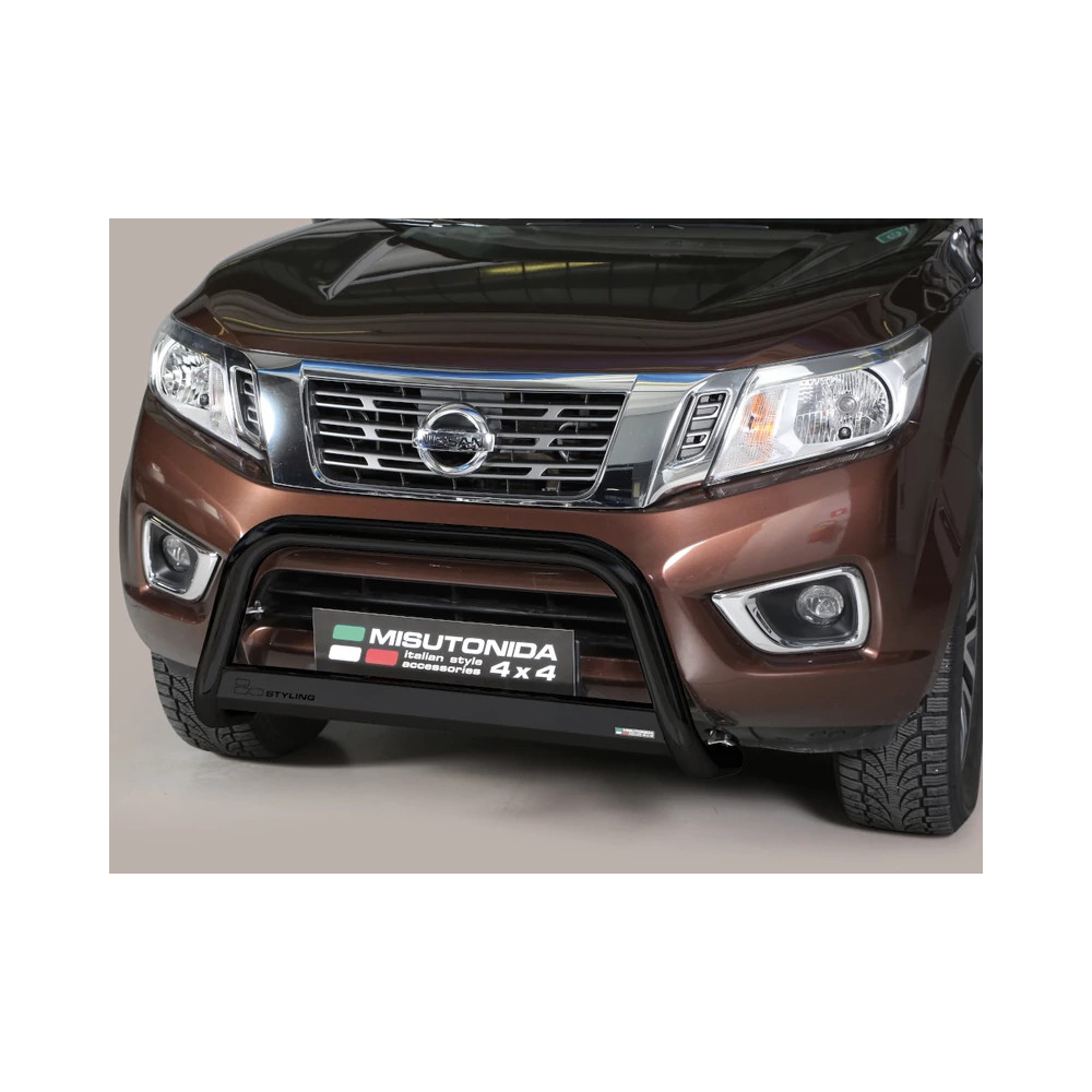 Pare Buffle Homologué Medium Bar Noir 76mm Misutonida EU - Nissan NP300 2016-