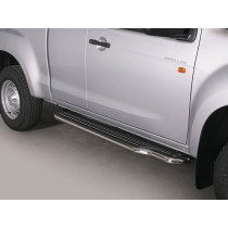 Marche Pieds Inox avec plaque d'insertion en plastique Isuzu D Max 2012-2020