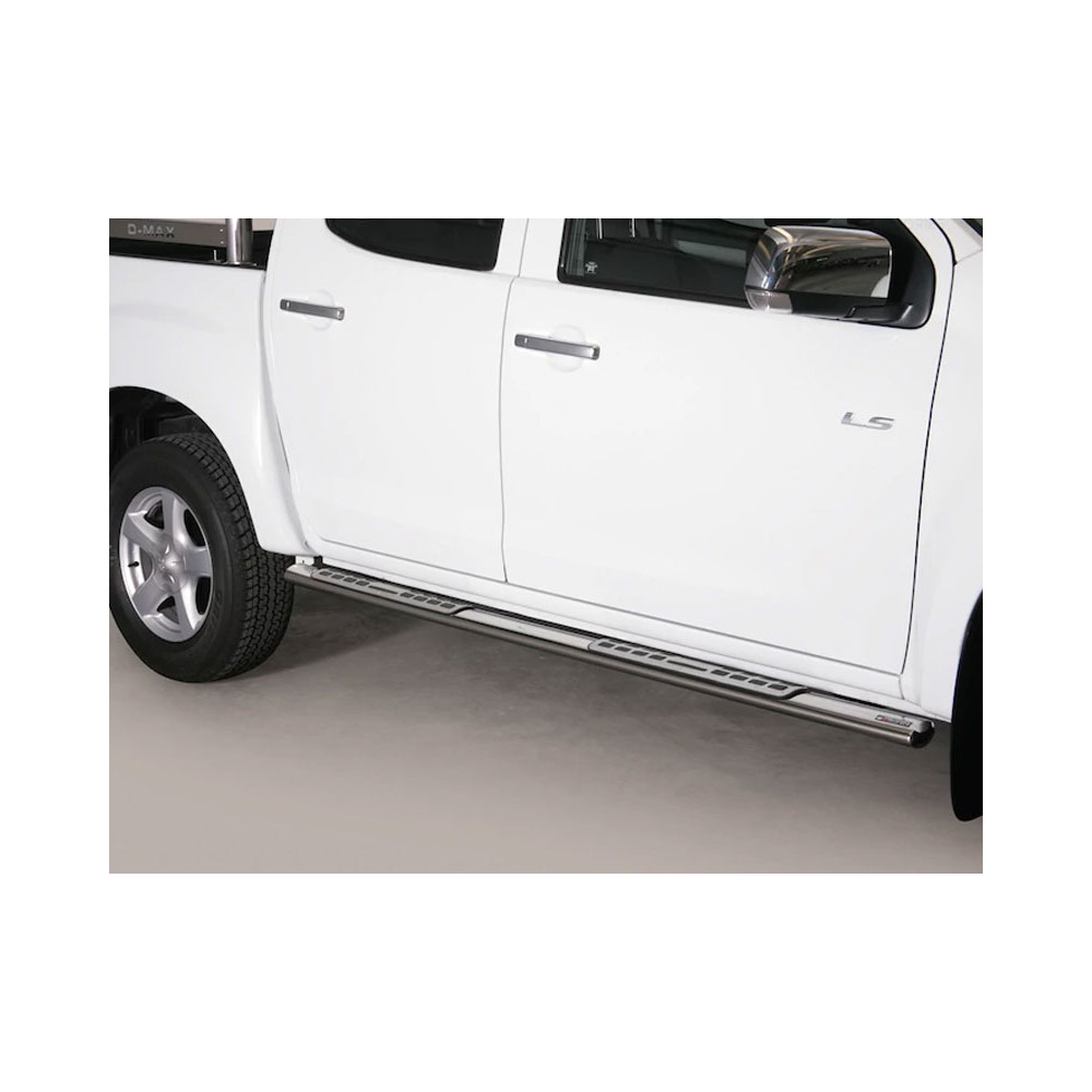Marche Pieds Ovale Inox Design Isuzu D Max double Cabine 2012-2020