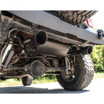 Echappement haute performance à double sortie noir Rough Country Jeep Wrangler JK
