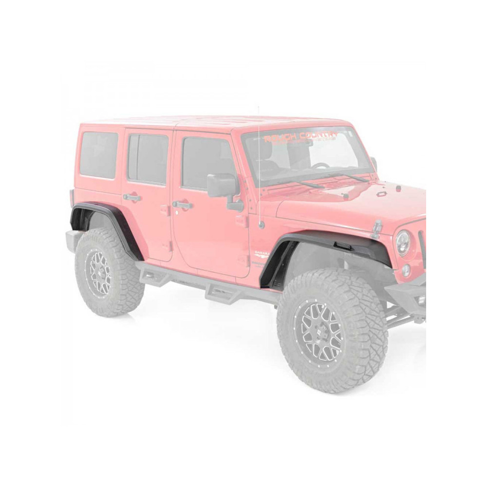 Elargisseur d'aile Avant et Arrière Rough Country LED Flat Jeep Wrangler JK 4 portes